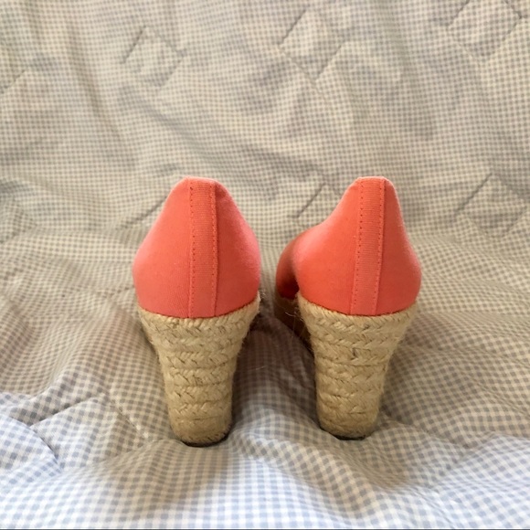J crew size 8.5 heeled salmon espadrille - Picture 3 of 3